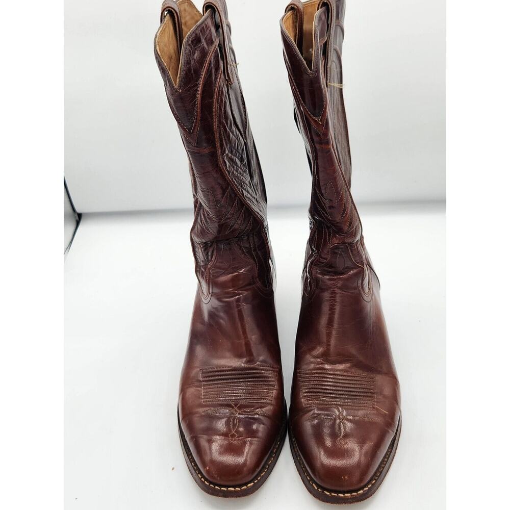 Vintage Dan Post Brown Cowboy Western Boots 6683 Mens Sz 9 D - Picture 14 of 15